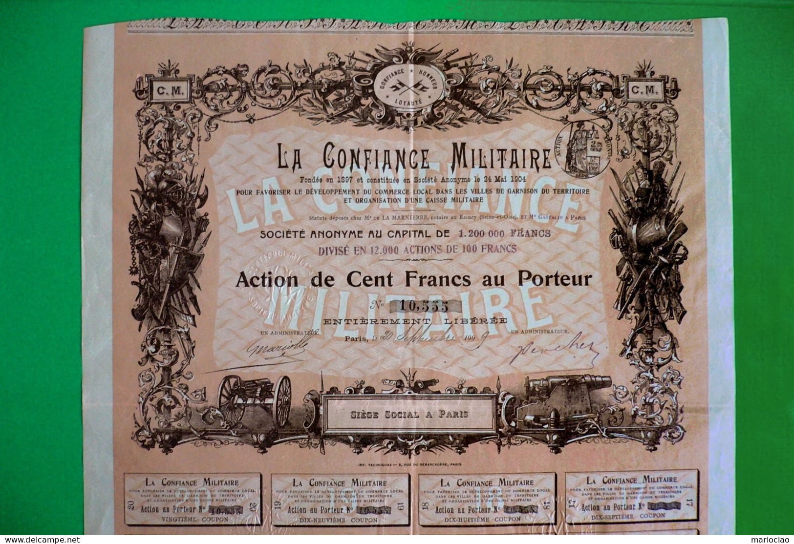 T-FR La Confiance Militaire 1909 - Andere & Zonder Classificatie