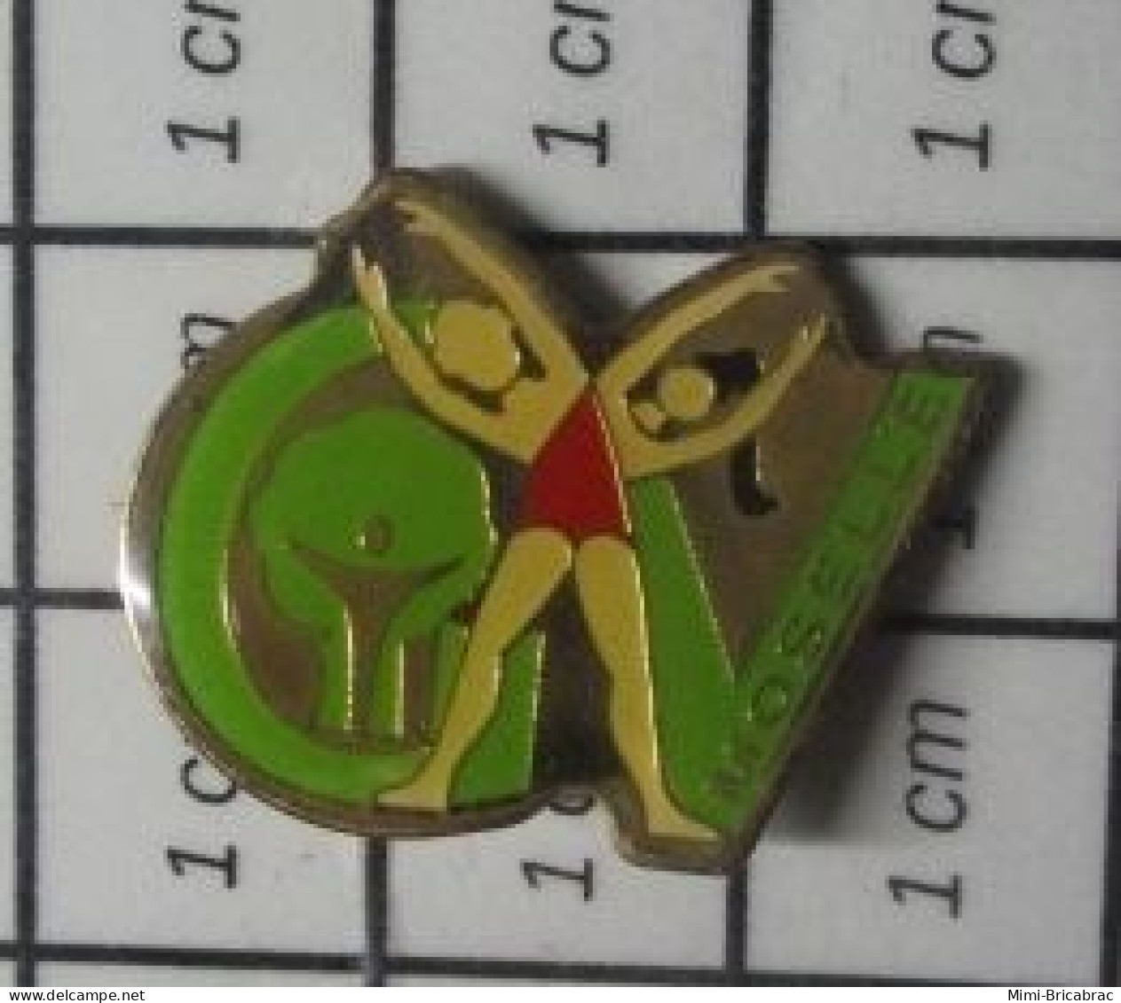 515B Pin's Pins / Beau Et Rare / SPORTS / GV GYMNASTIQUE VOLONTAIRE MOSELLE - Gimnasia