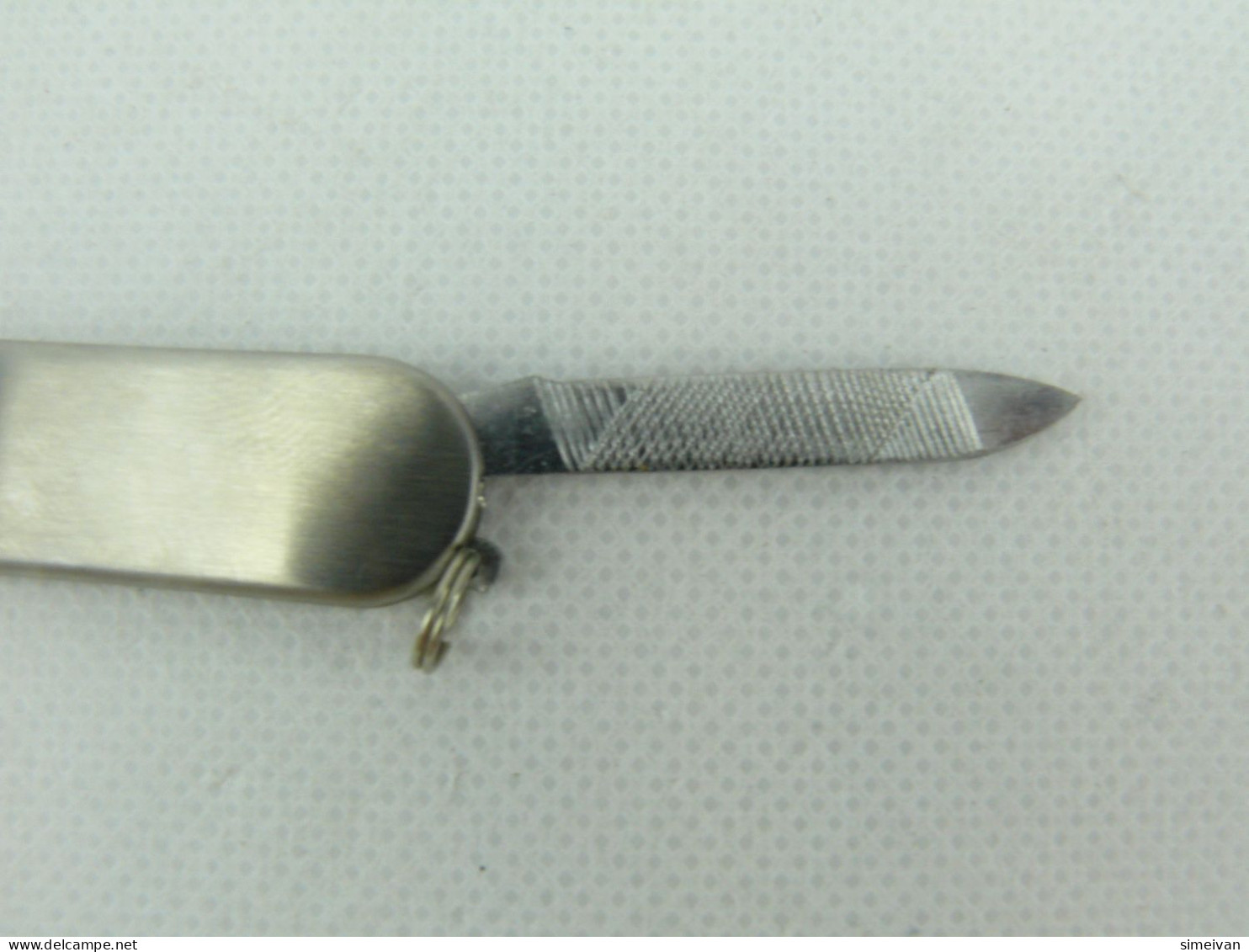 Beautiful Small Pocket Knife Folding Knife Brushed Metal #2335 - Herramientas Antiguas