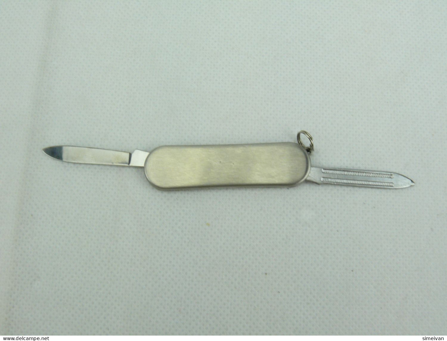 Beautiful Small Pocket Knife Folding Knife Brushed Metal #2335 - Antiek Gereedschap
