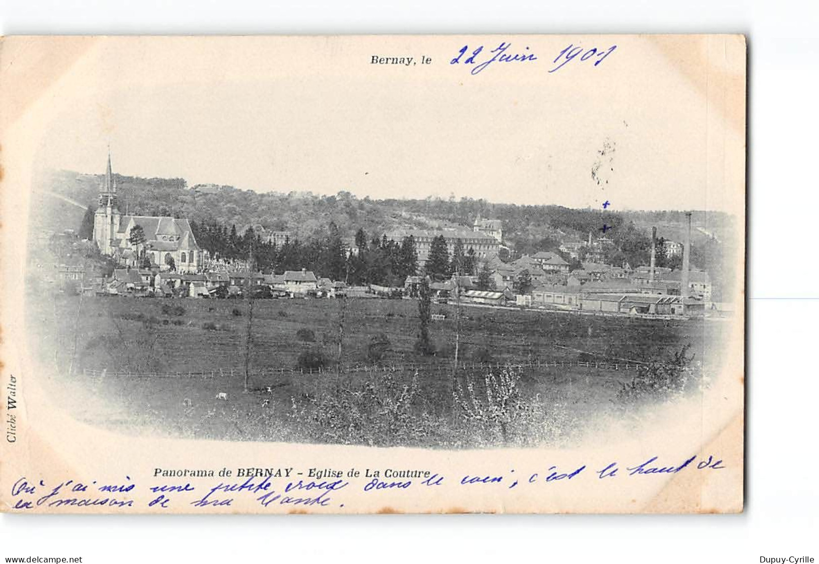 BERNAY - Panorama - Eglise De La Couture - état - Bernay