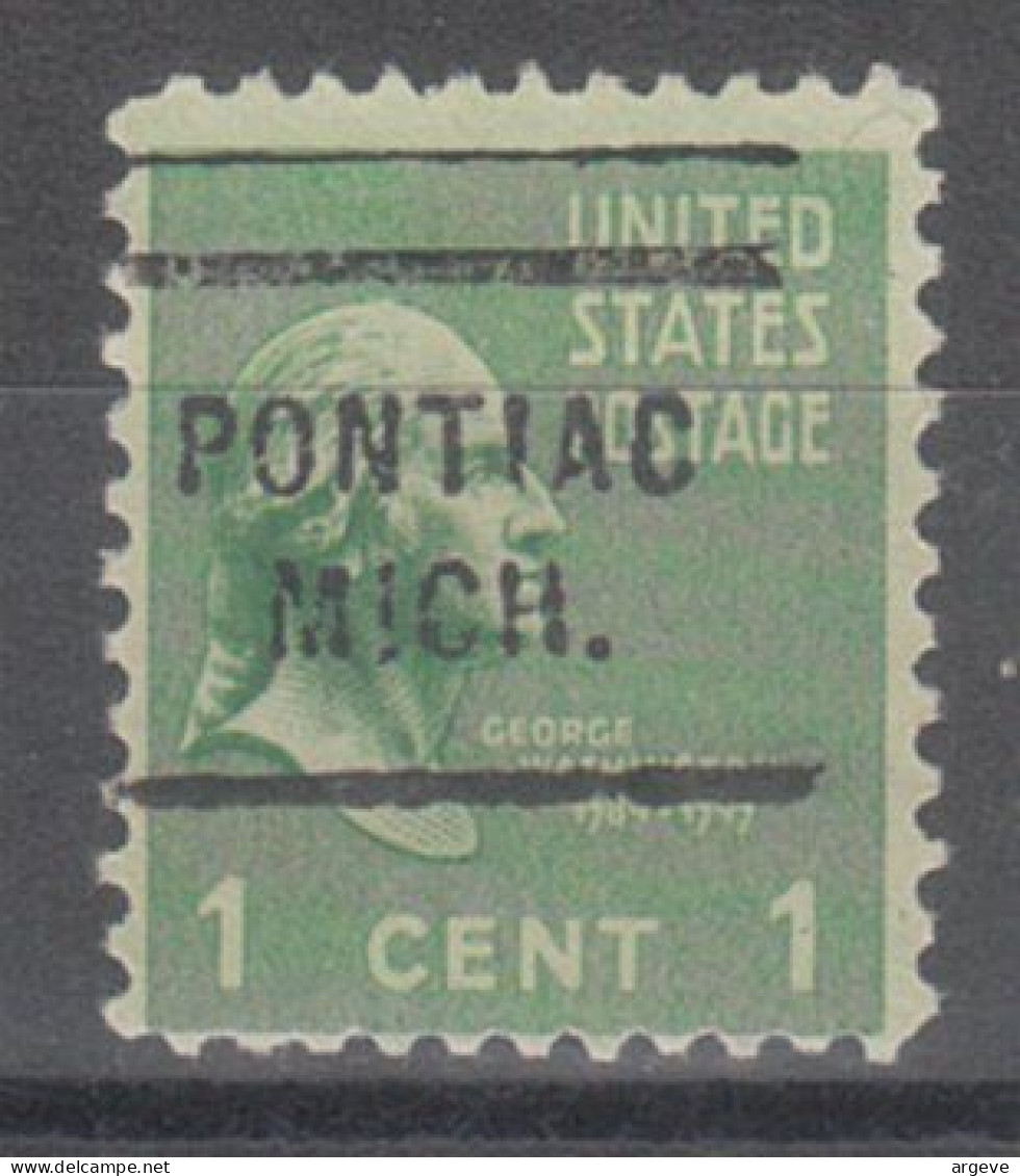 USA Precancel Vorausentwertungen Preo Locals Michigan, Pontiac 802 - Precancels