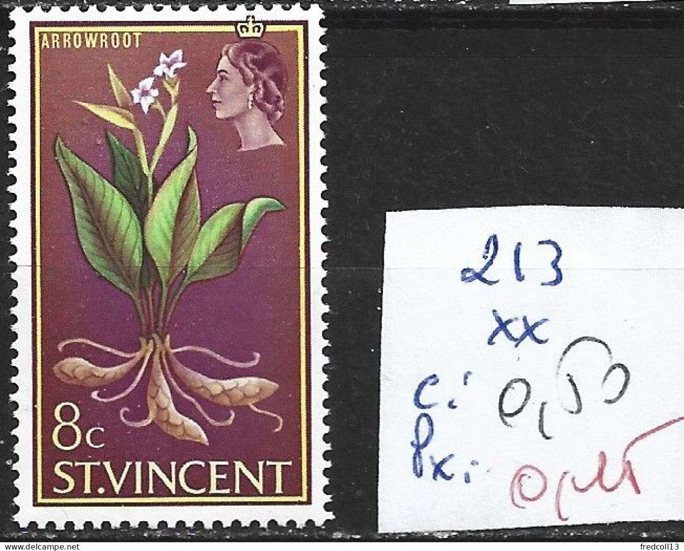 SAINT-VINCENT 213 ** Côte  0.50 € - St.Vincent (...-1979)