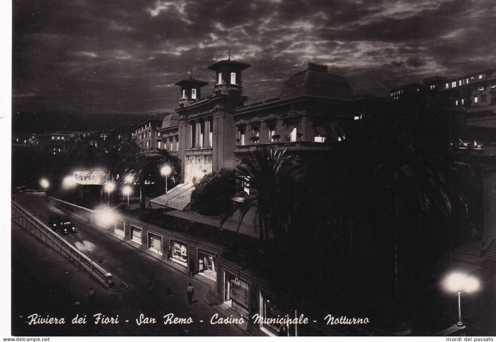 Cartolina Sanremo - Riviera Dei Fiori - Casinò Municipale - Notturno - San Remo