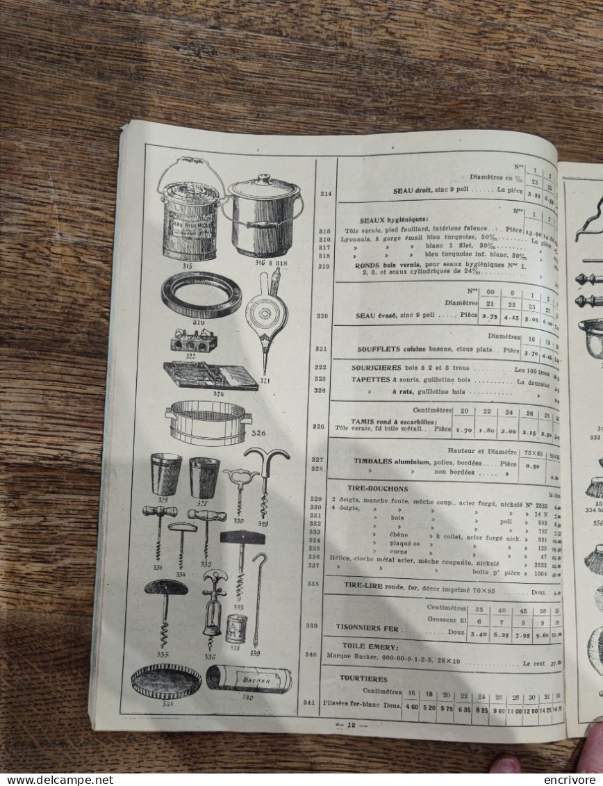 Catalogue ENTREPOT CENTRAL DES BAZARS Articles De Paris, Ménage Jouets En Gros 1924 - 1900 – 1949