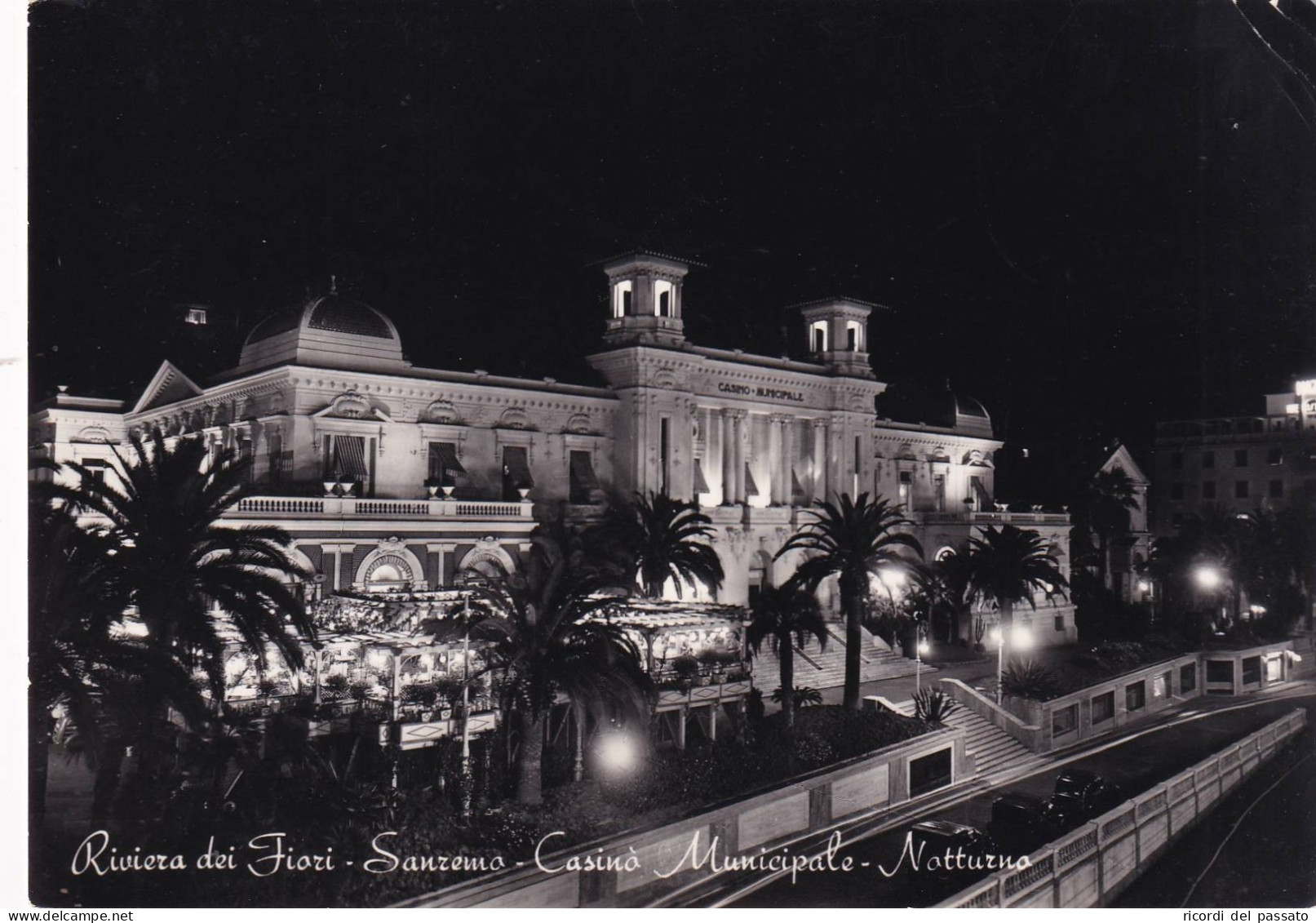 Cartolina Sanremo - Riviera Dei Fiori - Casinò Municipale - Notturno - San Remo