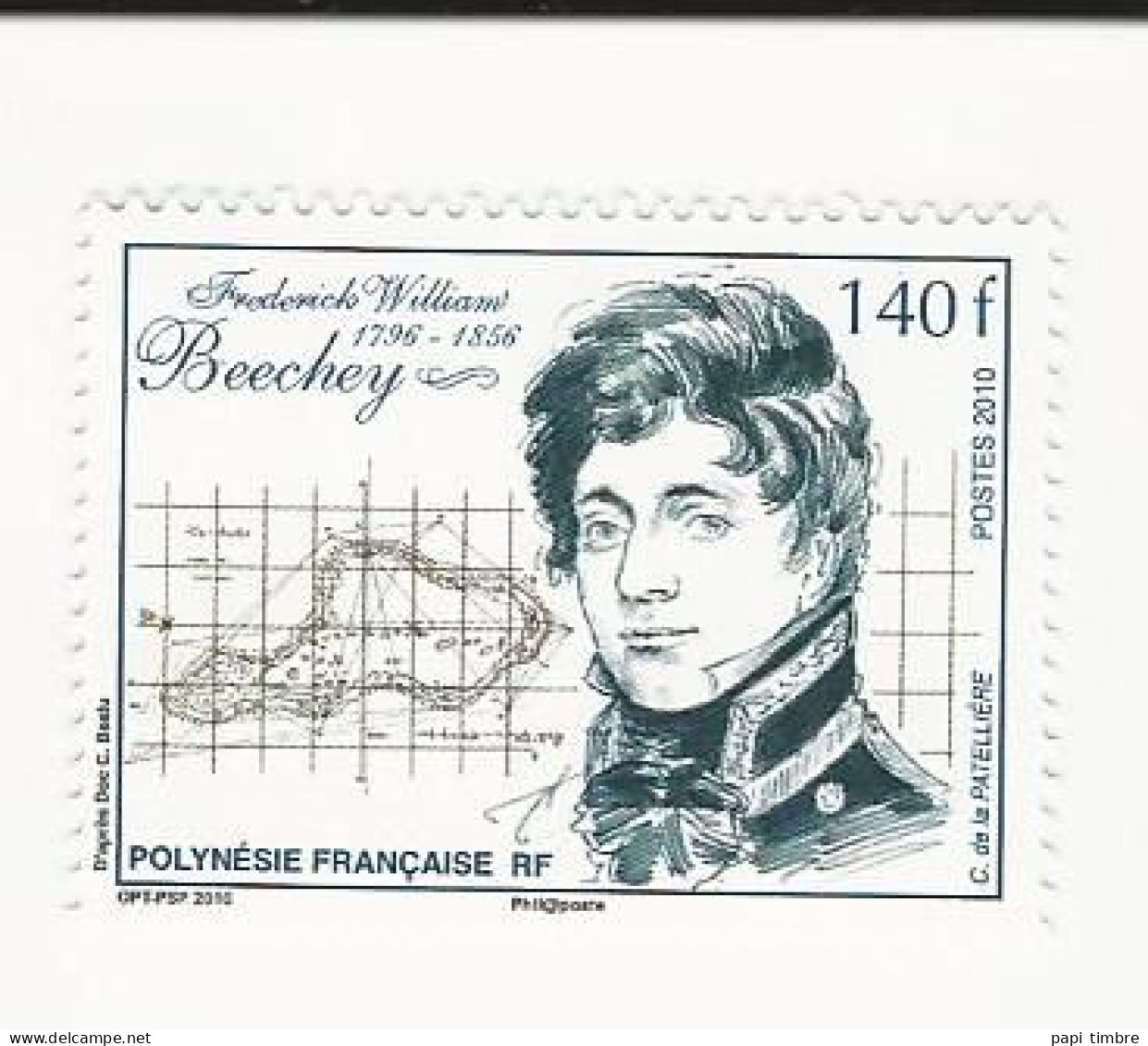 Polynésie-2010-Capitaine Frederik William Beechey, Navigateur Et Explorateur - N° 905 ** - Neufs