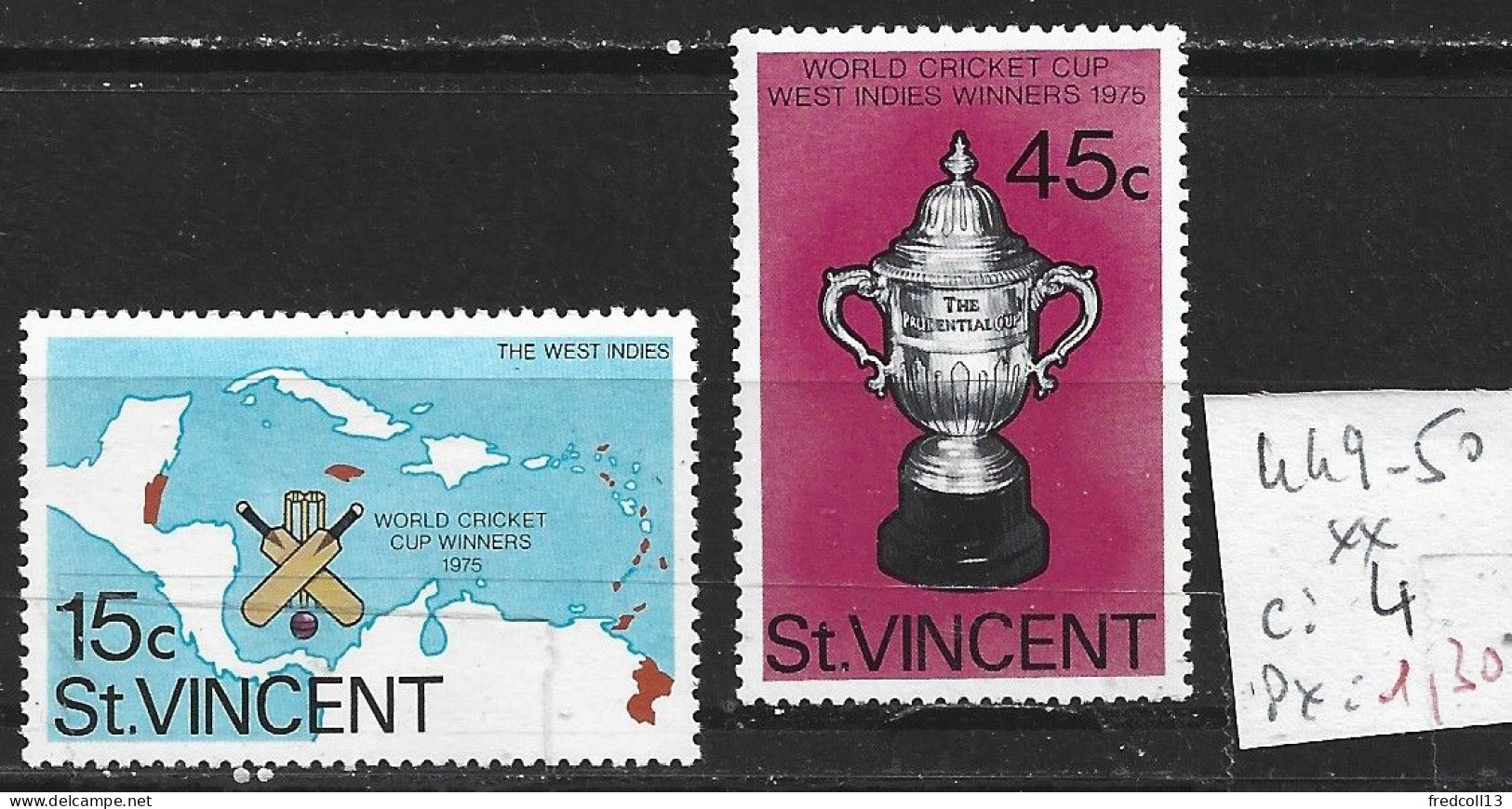 SAINT-VINCENT 449-50 ** Côte 4 € - St.Vincent (...-1979)