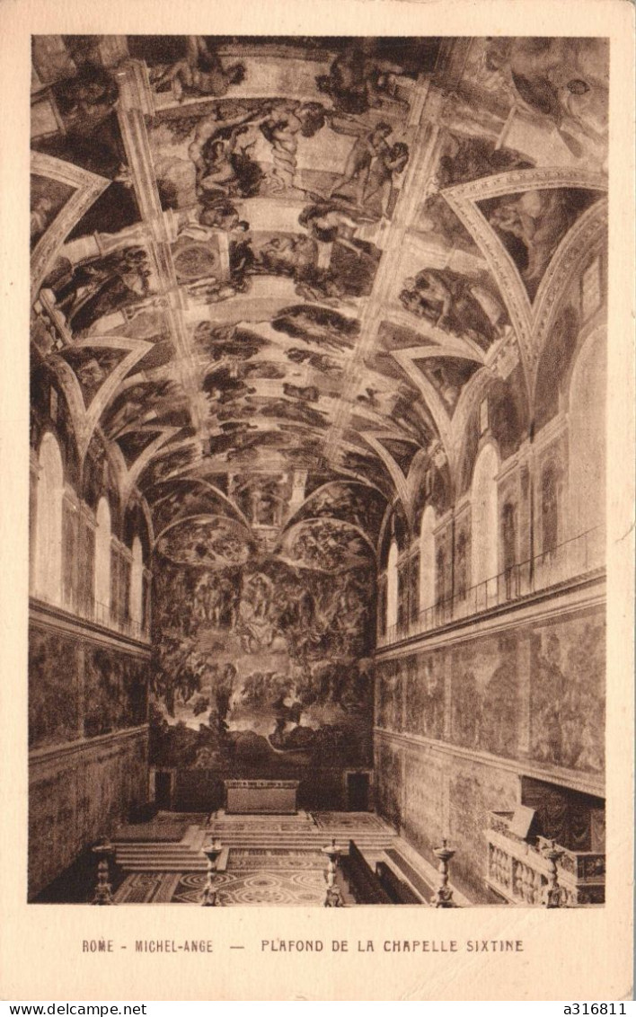 Rome Michel Ange Plafond De La Chapelle Sixtine - Altri Monumenti, Edifici