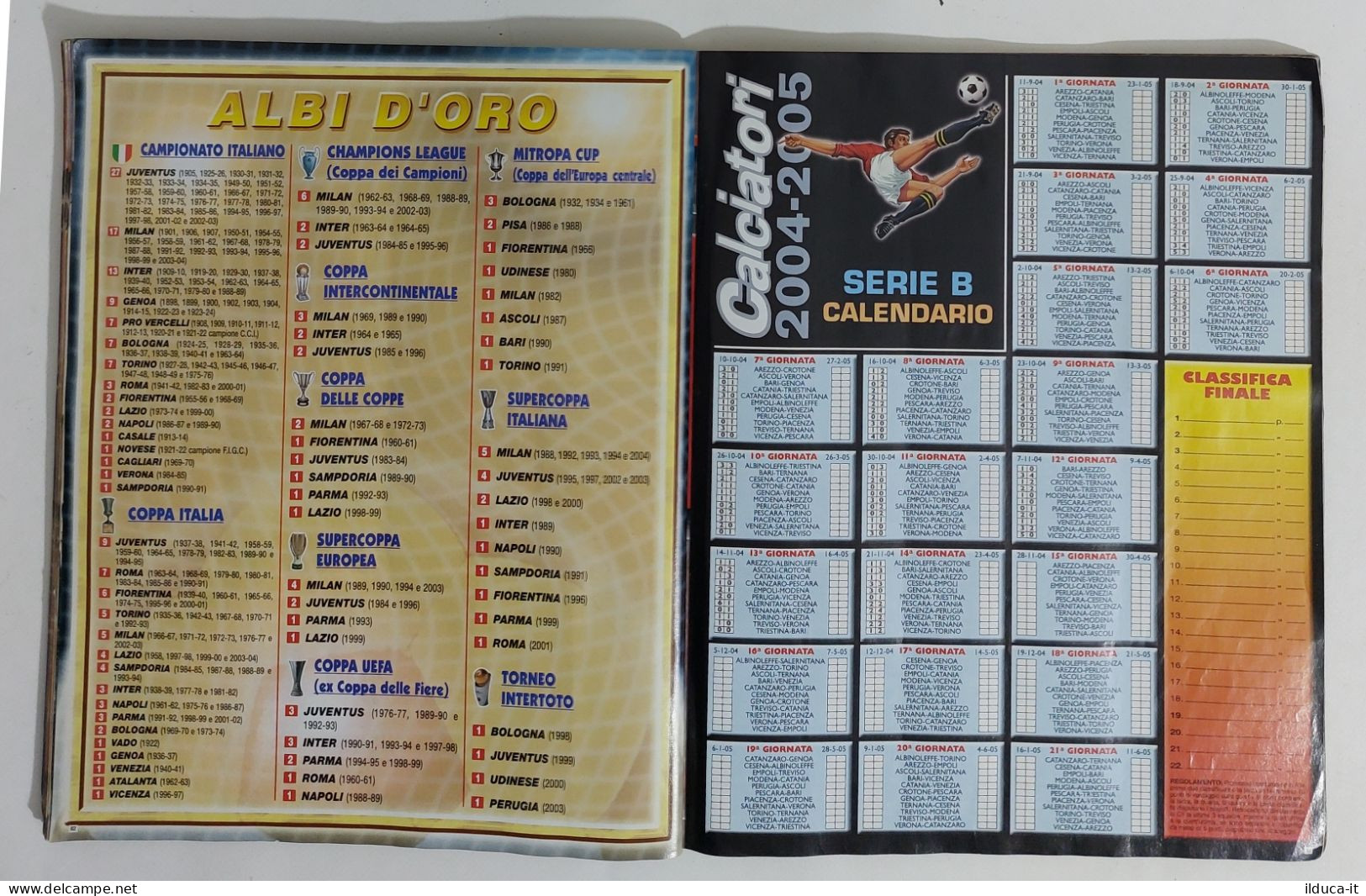 69739 Album Figurine Panini COMPLETO - CALCIATORI 2004-2005