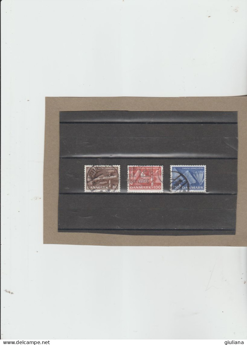 Danimarca 1977- (UN) 646/48 Used "Utensili Dell'artigianato Danese" - Serie Completa - Used Stamps