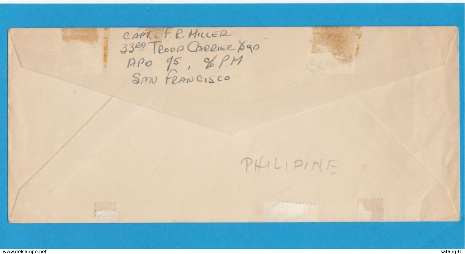 LETTRE DE MANILLE AVEC CACHET 1ER JOUR POUR DETROIT U.S.A.,1945. - Filipinas