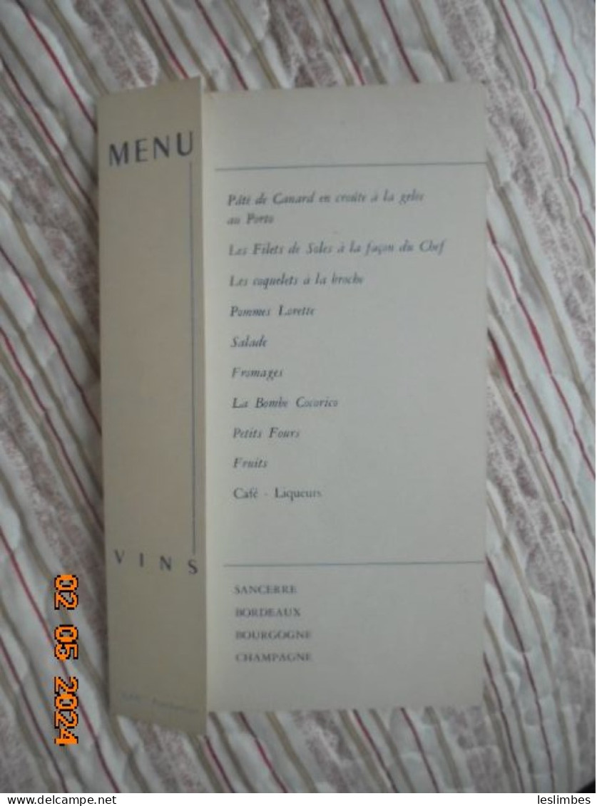 1954 Menu De Marriage - Rotisserie Du Coq Hardy, Chez Sam, Le Cuisinier Troubadour, Pontchartrain, Neauphle Le Chateau - Menus