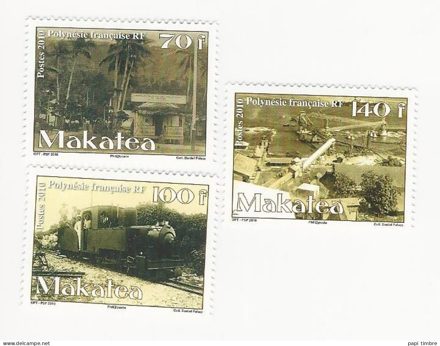 Polynésie-2010-Centenaire De L'exploitation Du Phosphate à Makatea - N° 913 à 915 ** - Unused Stamps