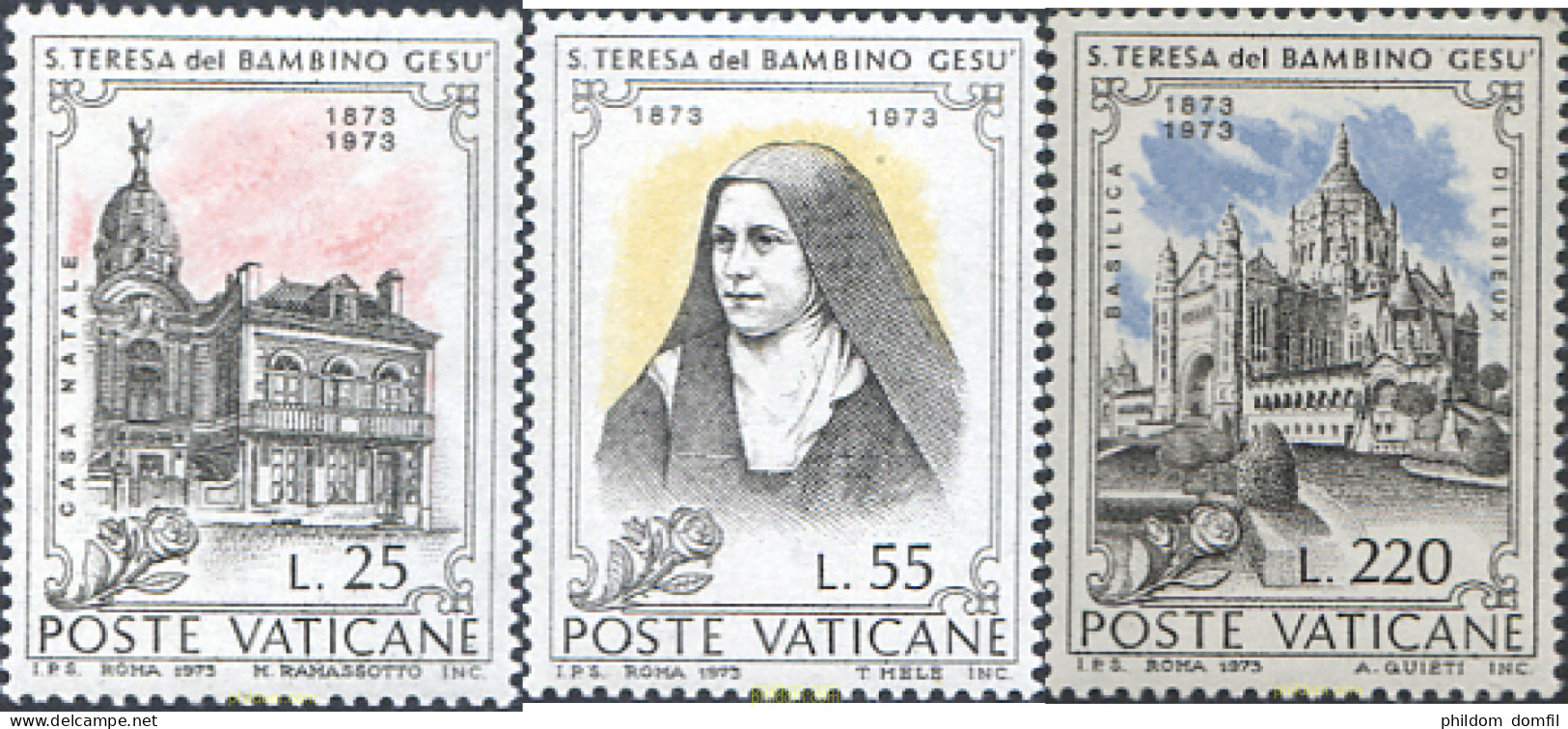 116469 MNH VATICANO 1973 CENTENARIO DEL NACIMIENTO DE SANTA TERESA DEL NIÑO JESUS - Ongebruikt