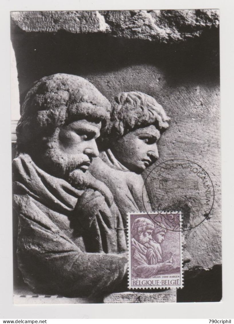 Carte Maximum ,Arlon, Les Voyageurs, Sculpture Romane, Musée, Archéologie, Gallo-romain N° YT 1486, éditions Arduenna - 1991-2000