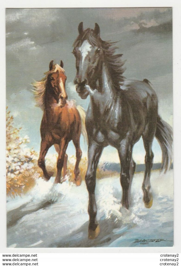 Beaux Chevaux Illustrateur Ballestar En 1980 - Pferde