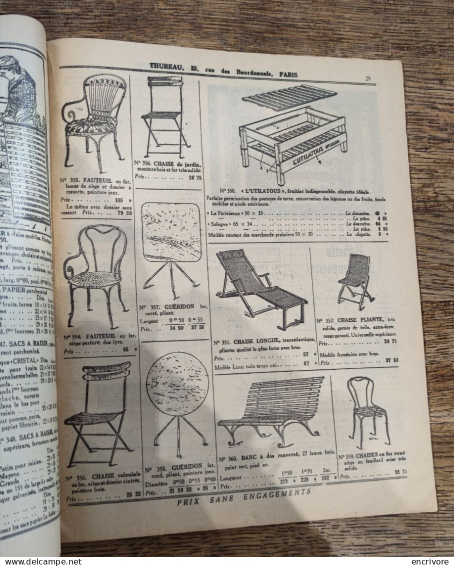 Catalogue THUREAU 1931Ch Hitté Succ Jardinage Horticulture - 1900 – 1949