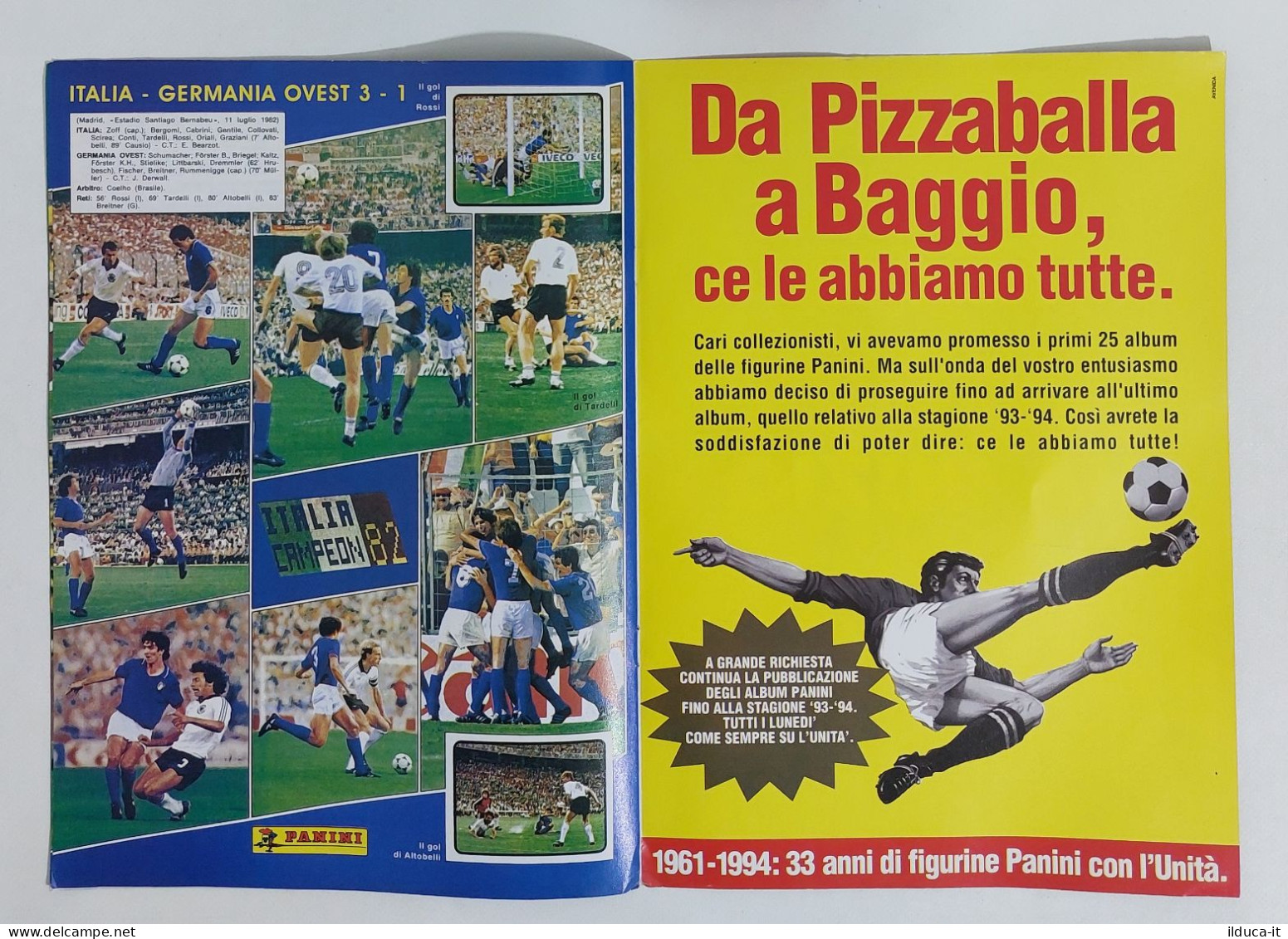 73338 Album figurine Panini - Calciatori Italia campione del mondo 1982 - L'Unità