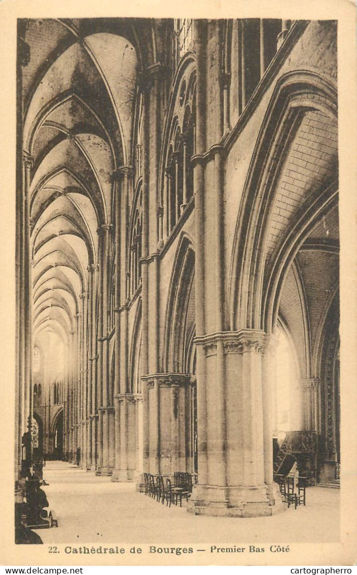 Belgium Postcard Cathedrale De Bourges - Otros & Sin Clasificación