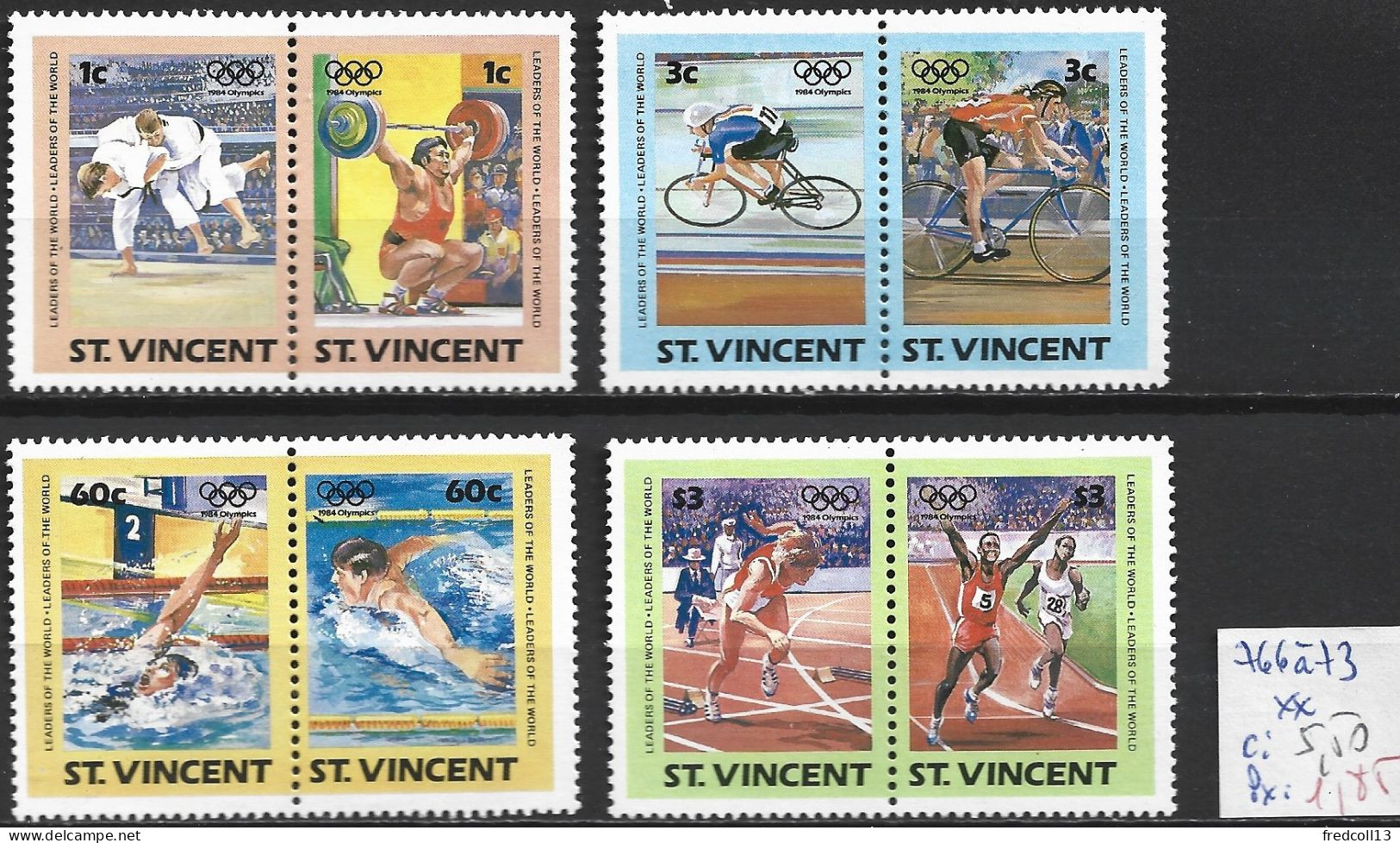 SAINT-VINCENT 766 à 73 ** Côte 5.50 € - St.Vincent (...-1979)