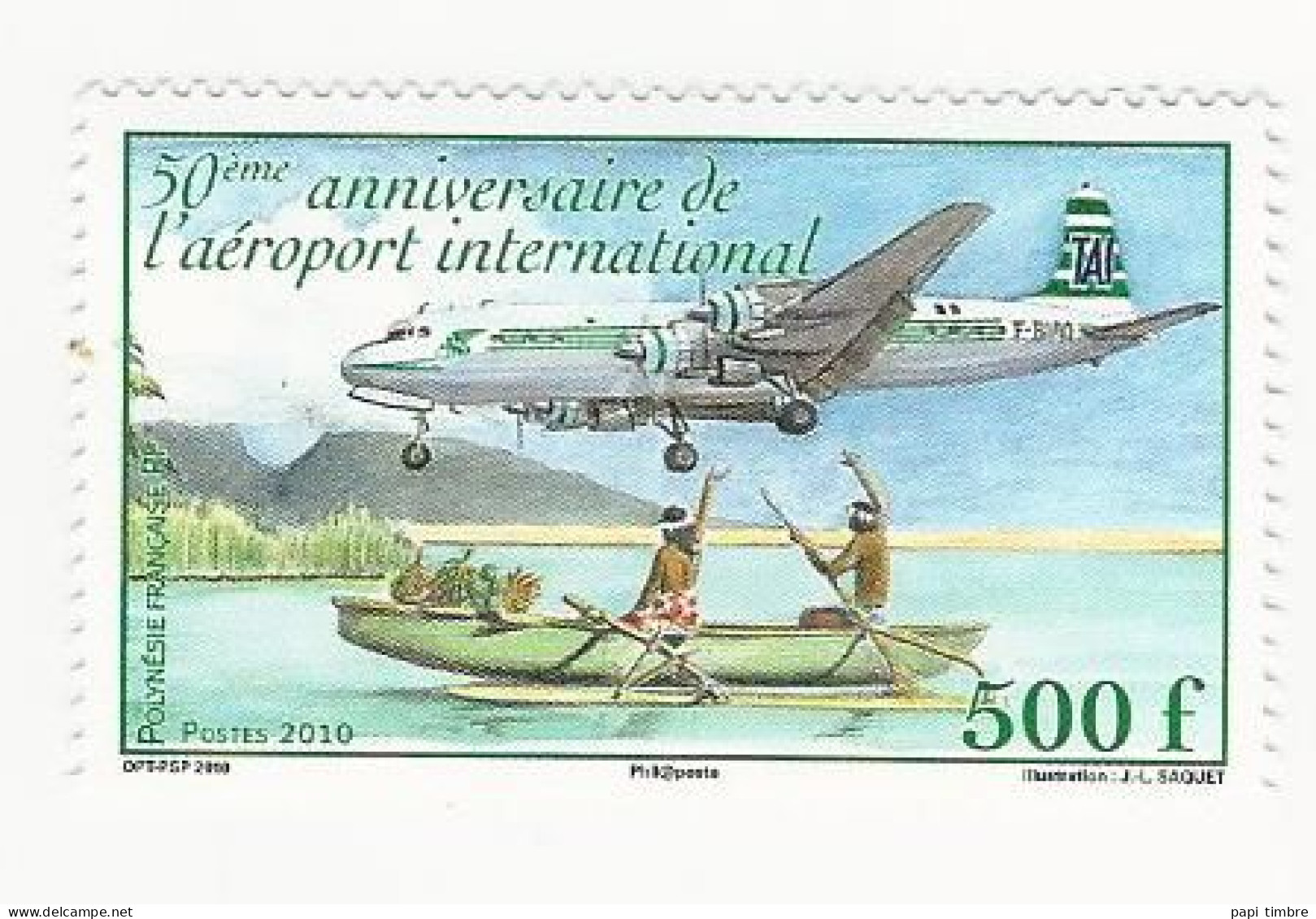 Polynésie-2010-Cinquantenaire De L'aéroport International - N° 929 ** - Unused Stamps