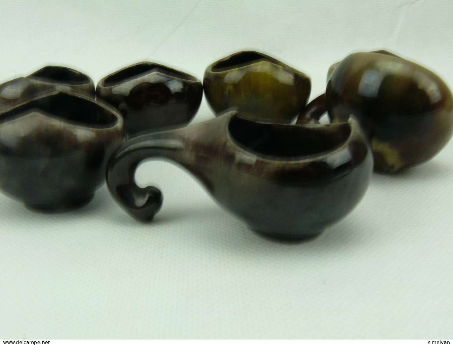 Vintage Set of 7 Ceramic Rakija Cups #2342