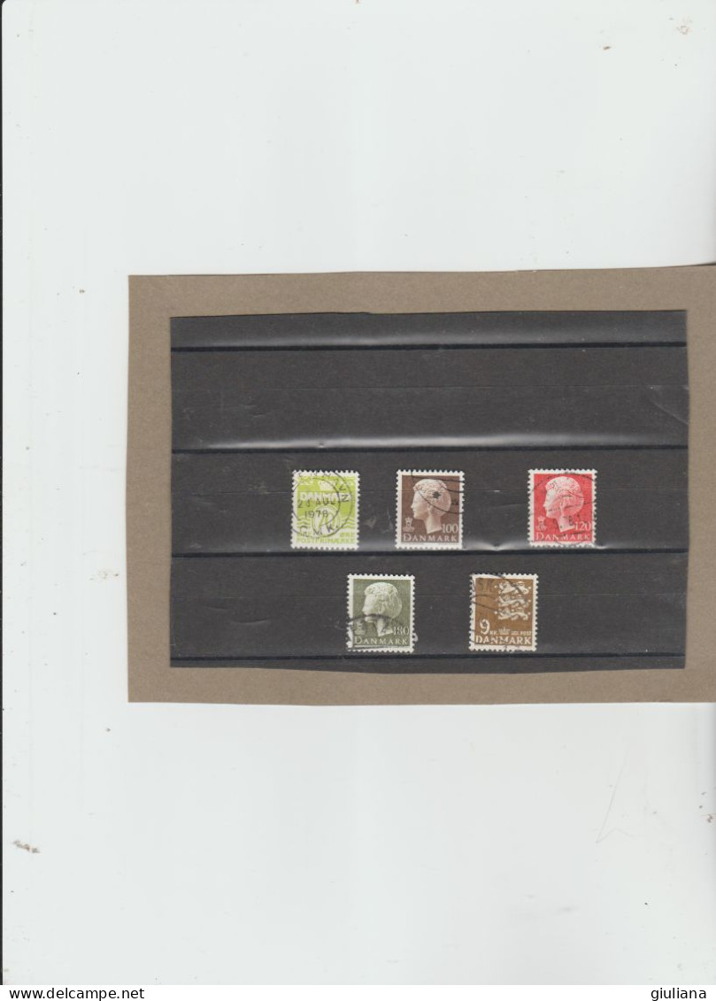 Danimarca 1977- (UN) 649/53 Used "Serie Ordinaria. Tipi Precedenti. Valori Complementari E Nuovi Colori" - Serie Complet - Used Stamps