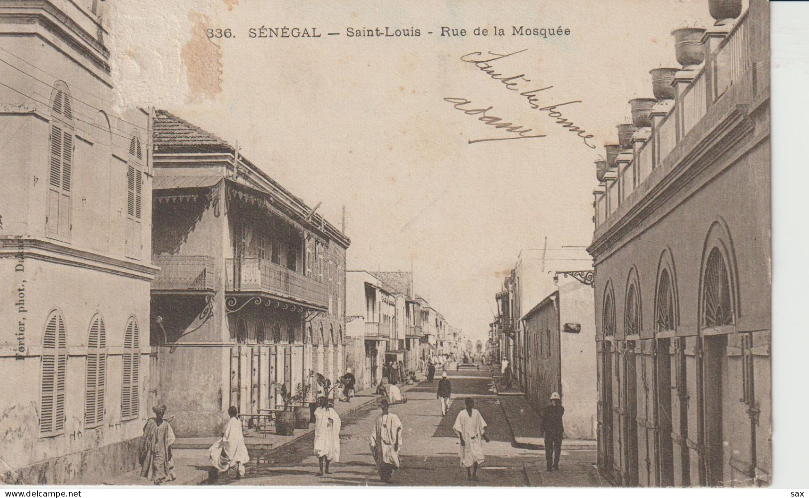 2419-216 Av 1905 N°336 Séné St Louis Rue De La Mosquée Fortier Photo Dakar  Retrait 25-05 - Sénégal