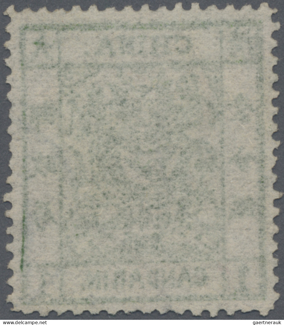 China: 1878, Large Dragon Thin Paper 1 Ca. Deep Green, Canc. Faint Blue Seal And - Autres & Non Classés