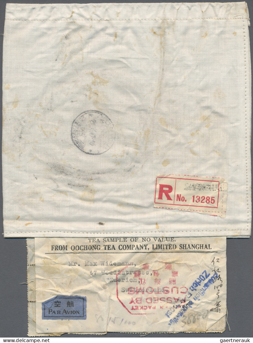 China: 1948, SYS Torch $5.000 (30) With $3.000 (3) Tied "SHANGHAI 18.10.47" To R - Covers & Documents