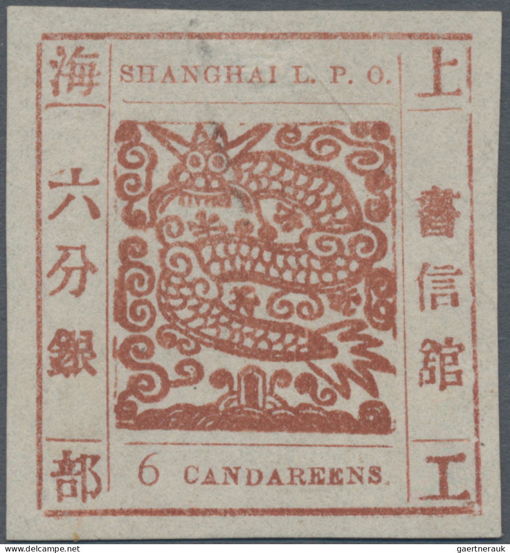 China - Shanghai: 1866, Large Dragon, "Candareens" In The Plural, Non-seriffed D - Autres & Non Classés