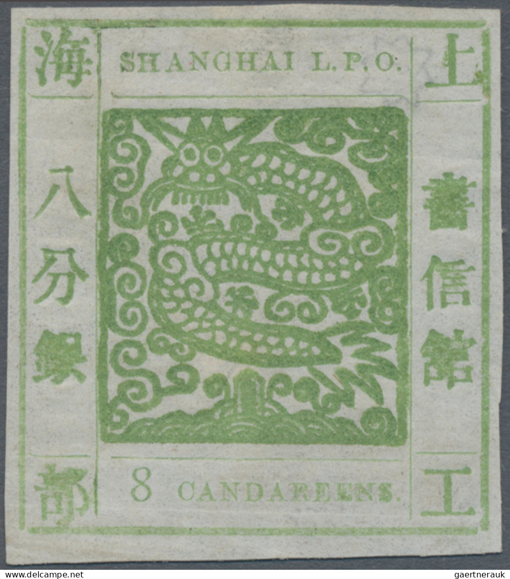 China - Shanghai: 1865, Large Dragon, "Candareens" In The Plural, Non-seriffed N - Altri & Non Classificati