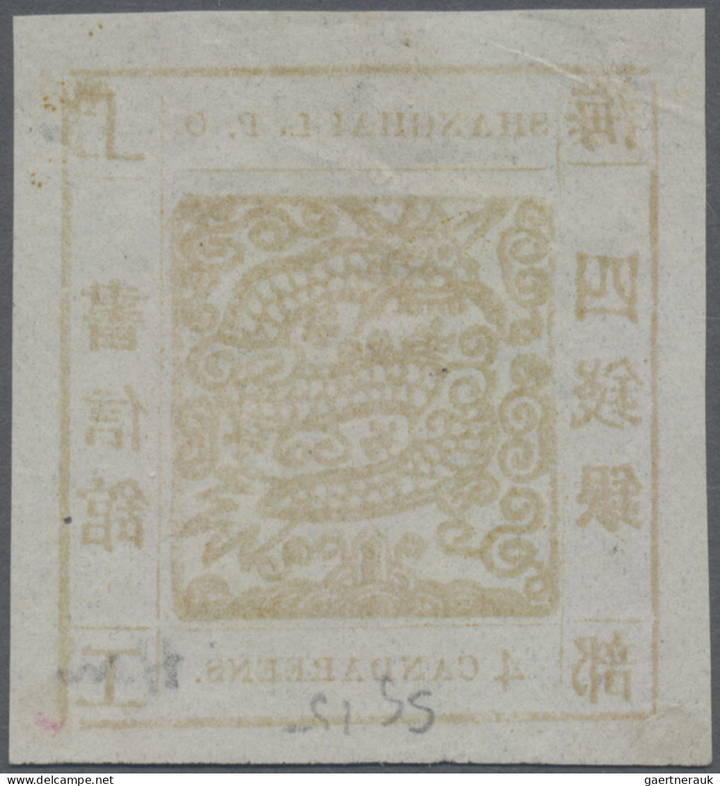 China - Shanghai: 1865, Large Dragon, "Candareens" In The Plural, Non-seriffed N - Other & Unclassified