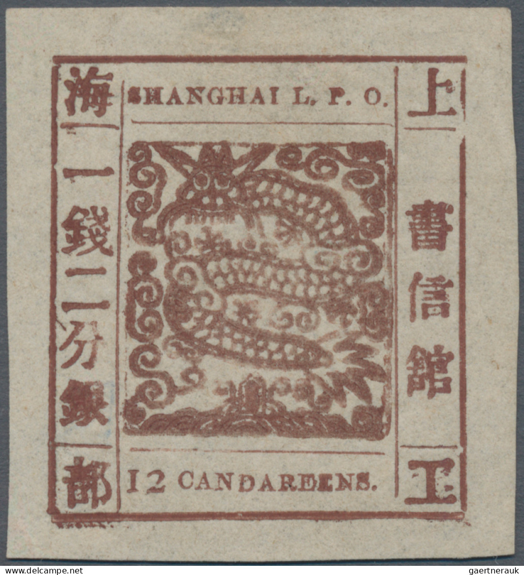 China - Shanghai: 1866, Large Dragon, 12 Ca. Chocolate, Roman "I", Livingstone 2 - Otros & Sin Clasificación