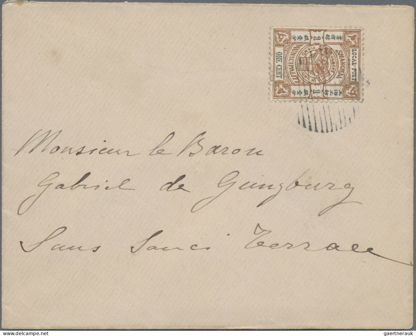 China - Shanghai: 1897, Flags Issue Type II Typographed On Local Covers: 1/2 C. - Sonstige & Ohne Zuordnung