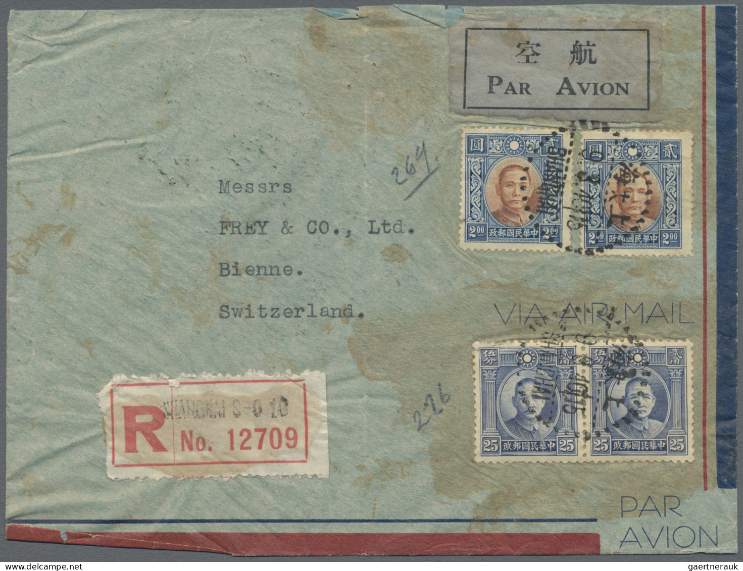 Yunnan ( 1926/33): 1932/38, SYS Da Tung $2 (2) And Waterlow 25 C. (pair) Tied "S - Yunnan 1927-34