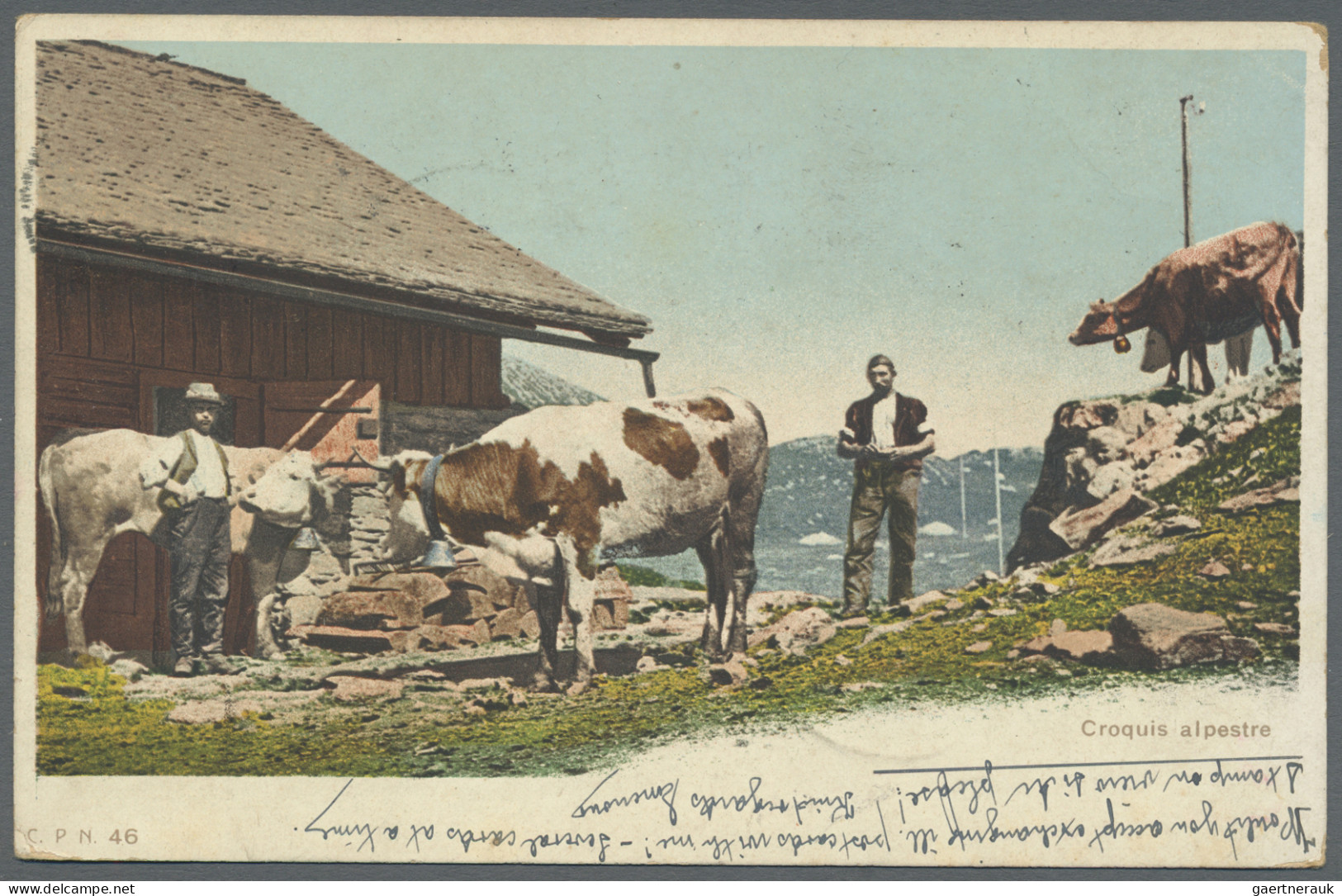 China - Specialities: Incoming Mail, 1907, Switzerland, 10 Rp. Tied FRIBOURG 11. - Autres & Non Classés