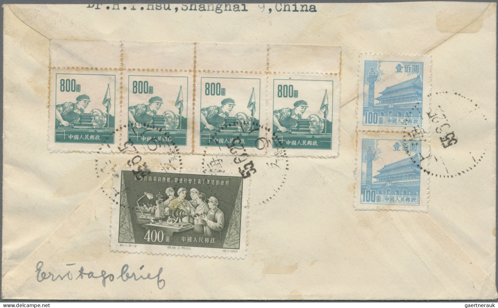 China (PRC): 1953/55, Three First Day Covers, Including C23 Trade Union Congress - Brieven En Documenten
