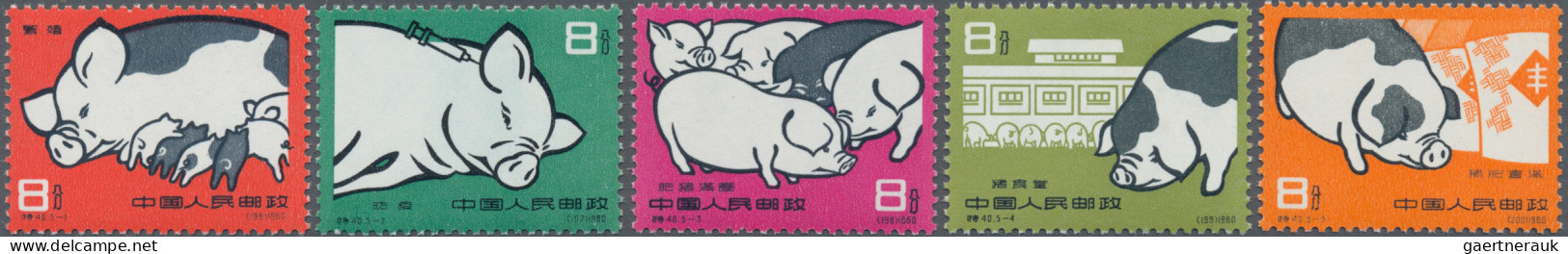 China (PRC): 1955/60, Ancient Scientists S/s (C33M) And Pig Breeding (S40), Two - Nuovi