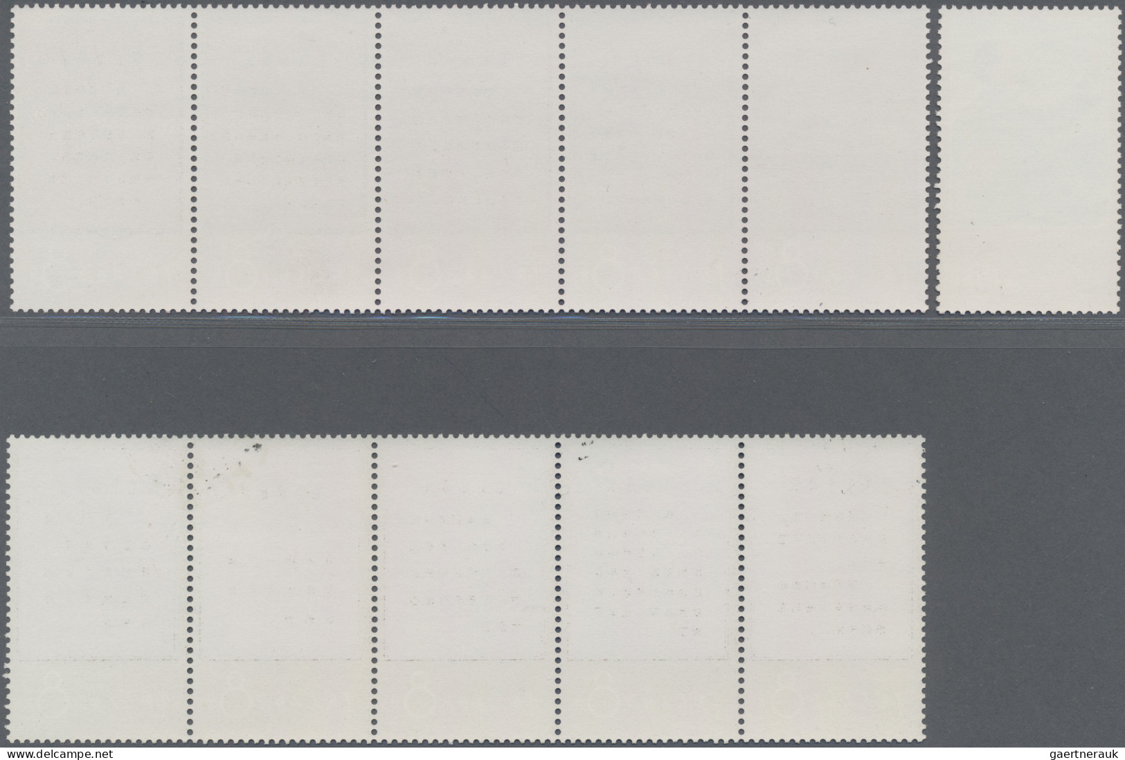 China (PRC): 1967, Maos Theses Set (W1) Inc. Two Non-folded Strips-5, CTO Used W - Covers & Documents