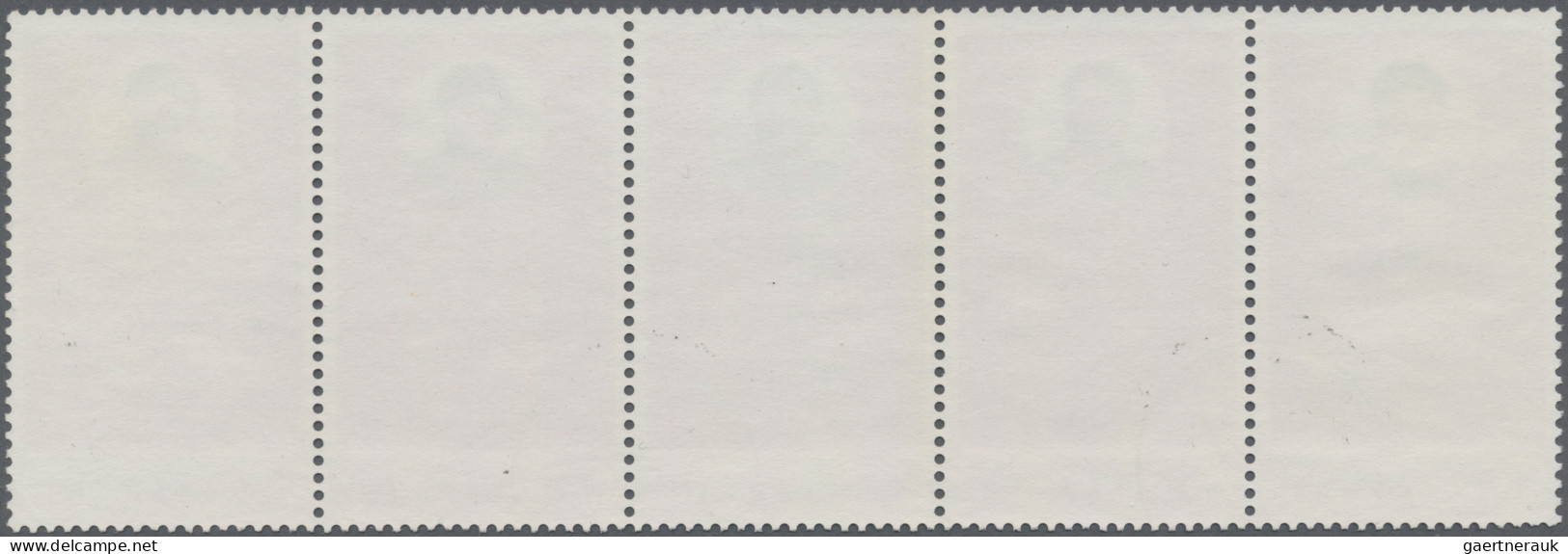 China (PRC): 1968, Five New Directives (W10) Strip-5, Once Folded Between Pos. 1 - Briefe U. Dokumente