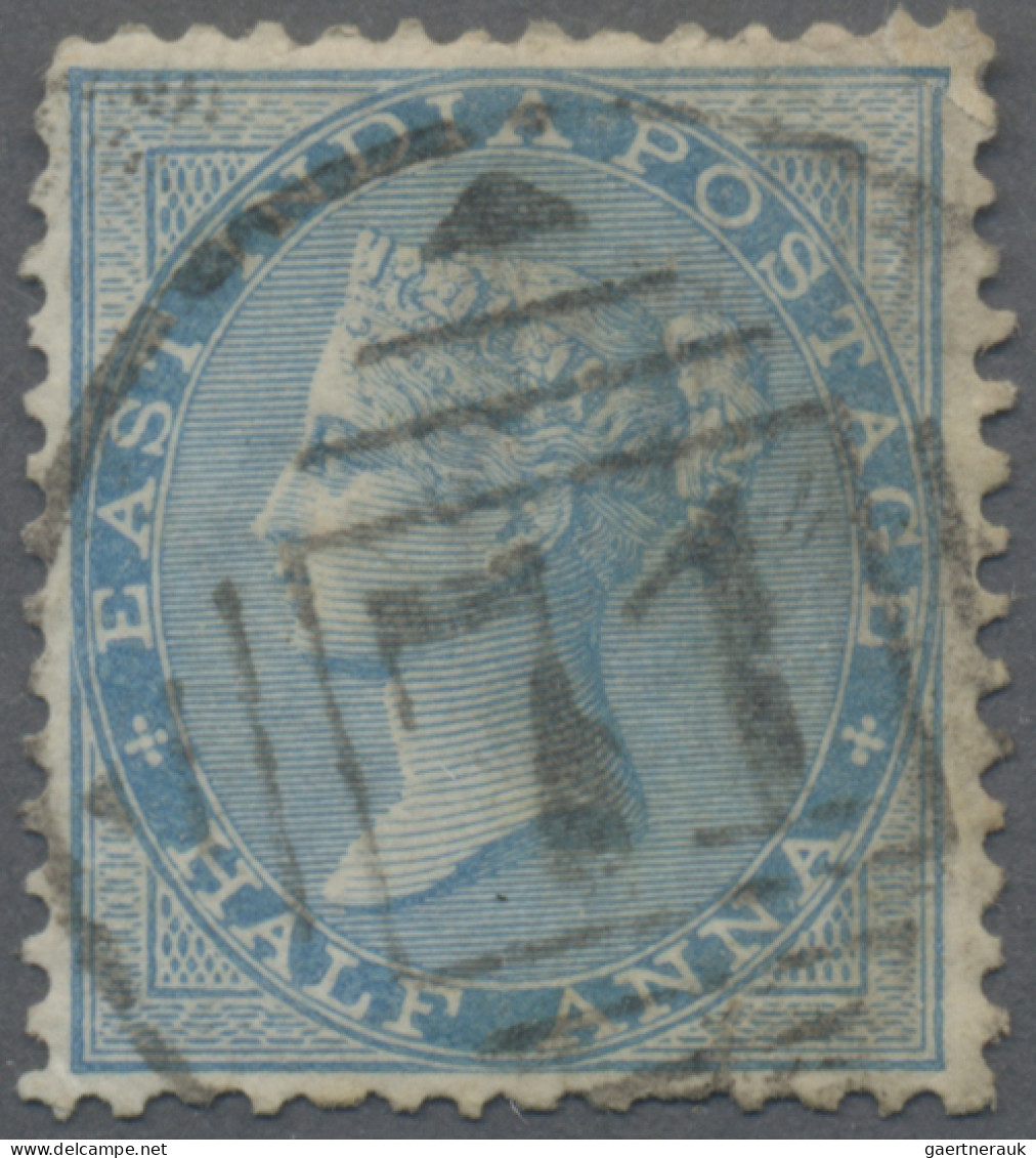 India: 1865/1883 Six Used Queen Victoria Stamps Showing Variety "WATERMARK INVER - 1882-1901 Imperio