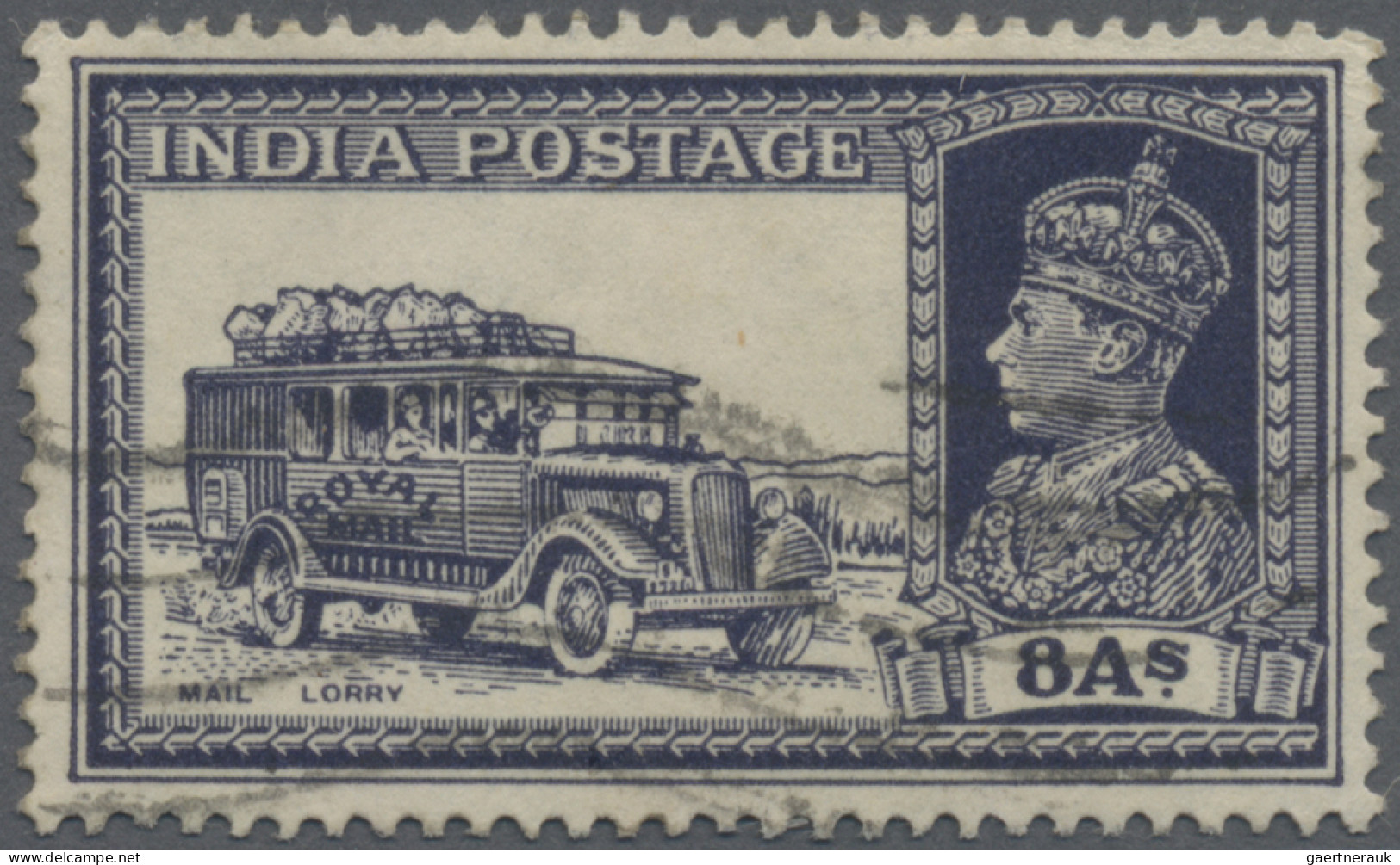 India: 1937-43 Four KGVI. Stamps Showing WATERMARK INVERTED, With 1937-40 2a.6p. - Gebraucht