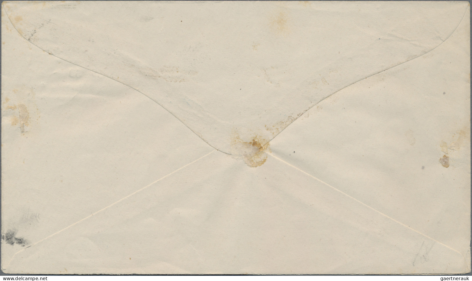 Bamra: 1891 Postal Stationery Envelope ½a. Black Used Within Bamra And Cancelled - Bamra
