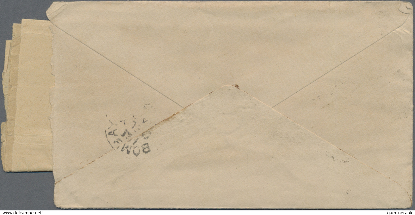 Jhalawar: 1886/90, 1/4 A. Green Tied By Intaglio Cancel To QV Envelope 1/2 A. To - Jhalawar