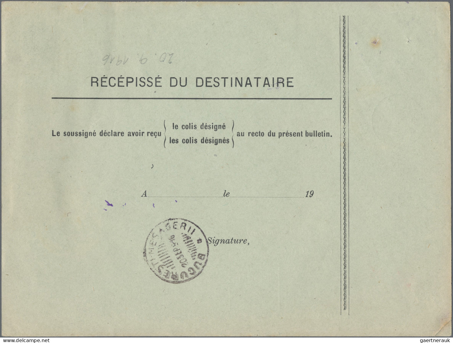 Iran: 1916 Complete Parcel Card For A Packet From Djoulfa To Bucarest Franked By - Iran