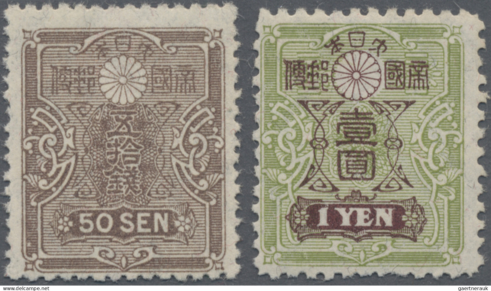 Japan: 1914/19, Tazawa 50 S. And 1 Y., Mint Never Hinged MNH (Michel €450) - Altri & Non Classificati