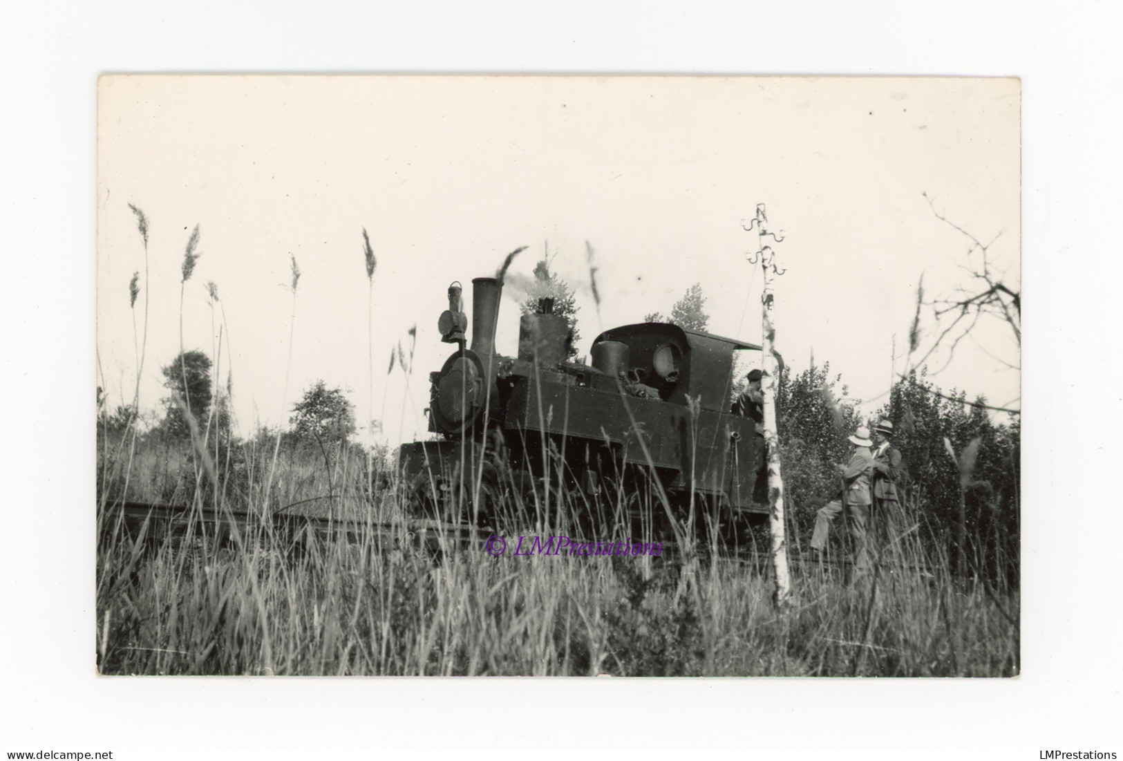 Photo Locomotive Corbeny Source De L'Ailette 1922 Aisne 02 Nord France Train Chemin Fer Motrice Vapeur Voie étroite 60 - Treinen