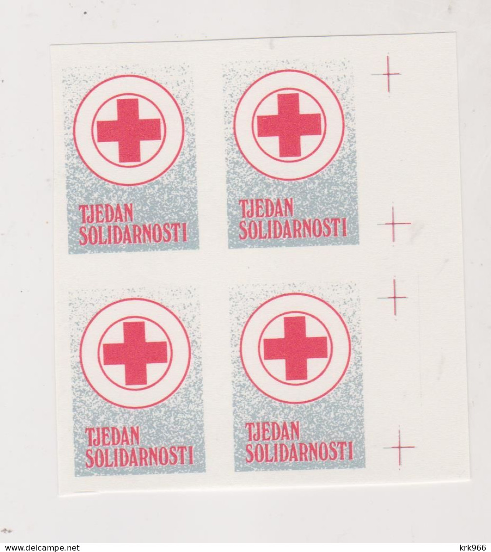 CROATIA.red Cross Charity Stamp,  Imperforated Bloc Of 4,MNH - Croatie